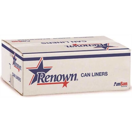 Renown 25 Gal. in Natural Can Liner 30 in. x 37 in. 8 Mic, 500PK REN12511